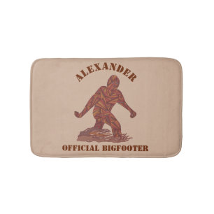 A Bigfoot Walking Sasquatch Funny Bathroom Decor Mat