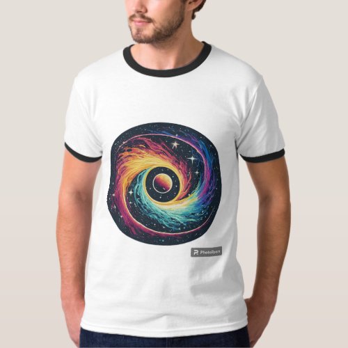 a binary star systems celestial dance T_Shirt
