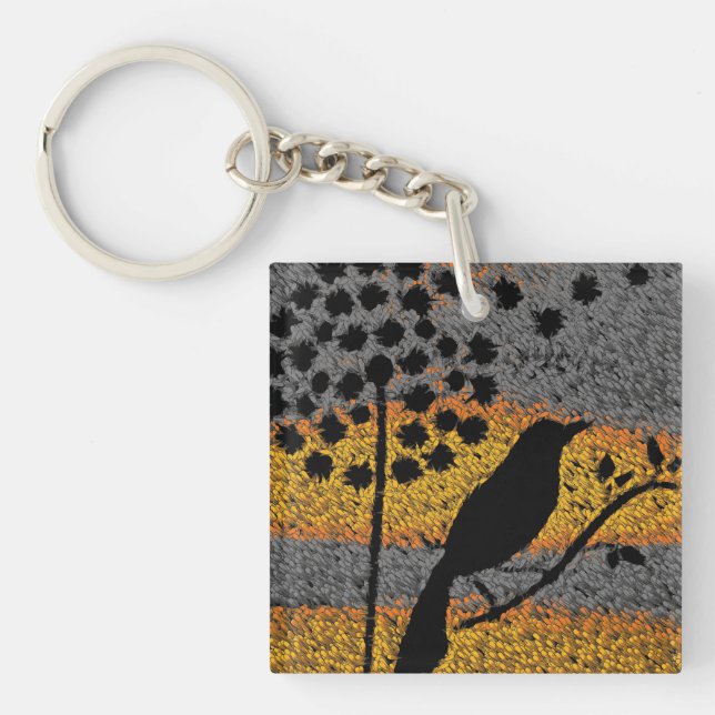A Bird Among the Feathers  Keychain (Front)