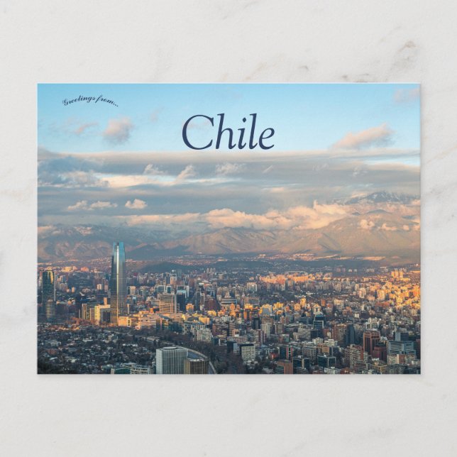 A Birds Eye View of Chile Postcard (Front)