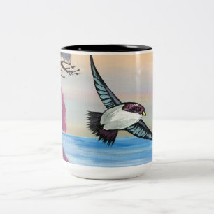 A Birds View Two-Tone Coffee Mug