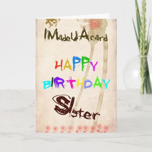 A birthday card for sister