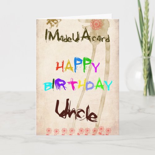 A birthday card for uncle