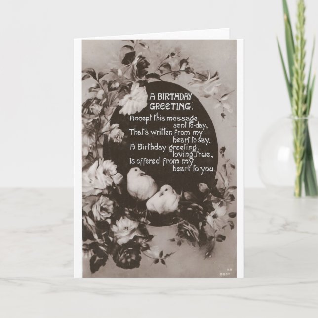 A Birthday Greeting Doves Card (Front)