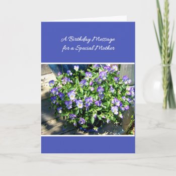 A Birthday Message For A Special Mother Thank You Card by inFinnite at Zazzle