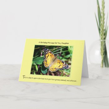 A Birthday Message For You  Daughter Card by inFinnite at Zazzle