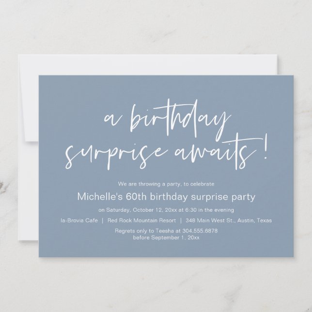 A Birthday Surprise Awaits Party Celebration Invitation (Front)