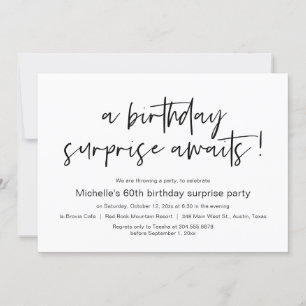 A Birthday Surprise Awaits Party Celebration Invitation