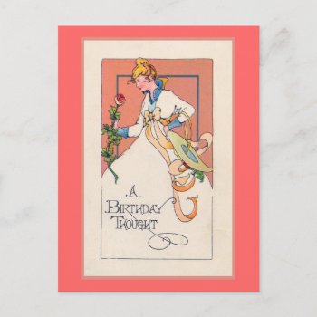 "a Birthday Thought" Postcard by PrimeVintage at Zazzle