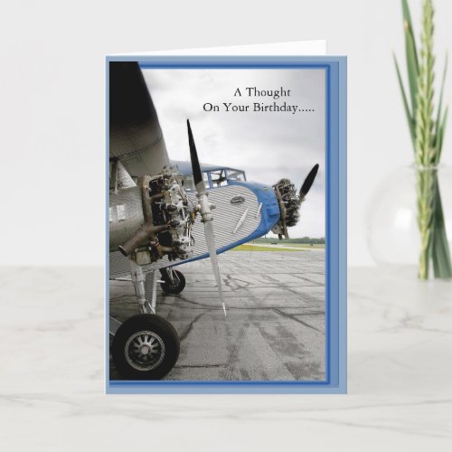 A Birthday Thought Trimotor Card