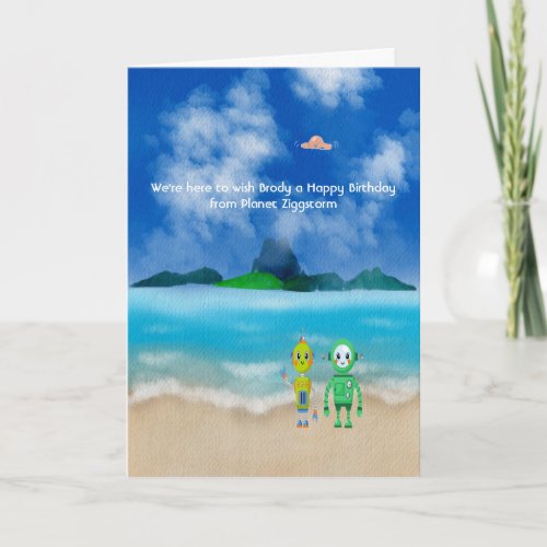 A Birthday Wish from Robots Kids Card