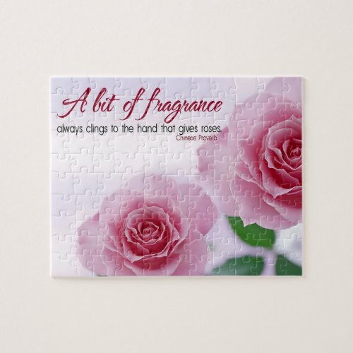 A bit of fragrance Inspirational Quote Jigsaw Puzzle