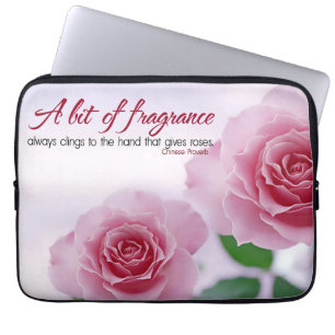 "A bit of fragrance" Inspirational Quote Laptop Sleeve