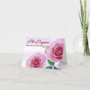 "A bit of fragrance" Inspirational Quote Letterpress Thank You Card