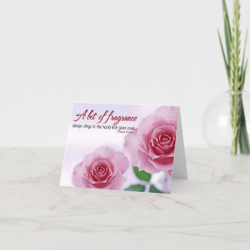 A bit of fragrance Inspirational Quote Thank You Card