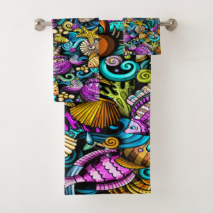 A Bit of the Beach Splash of Color Bath Towel Set