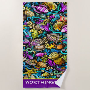 A Bit of the Beach Splash of Color Beach Towel