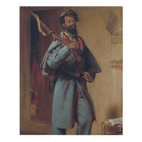 A Bit of War History The Recruit by TW Wood Faux Canvas Print