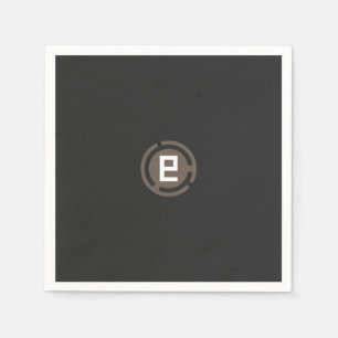 a black and brown logo with the letter 9 napkins