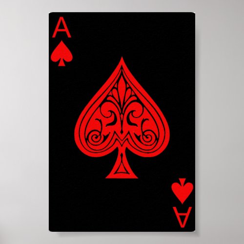 A Black and red Ace of Spades Poster