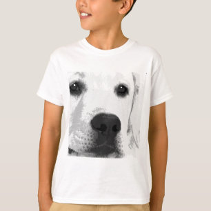 A black and white Labrador retriever T-Shirt