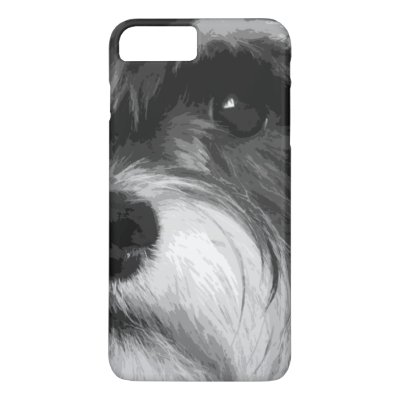 A black and white Miniature Schnauzer iPhone 8 Plus/7 Plus Case