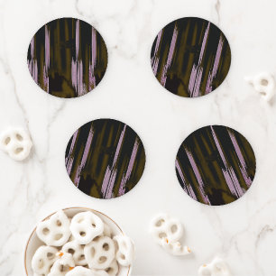 a black and white photo of a building coaster set