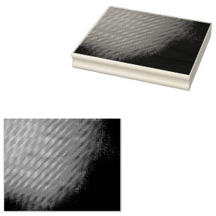 a black and white photo of a clock on a wall rubber stamp