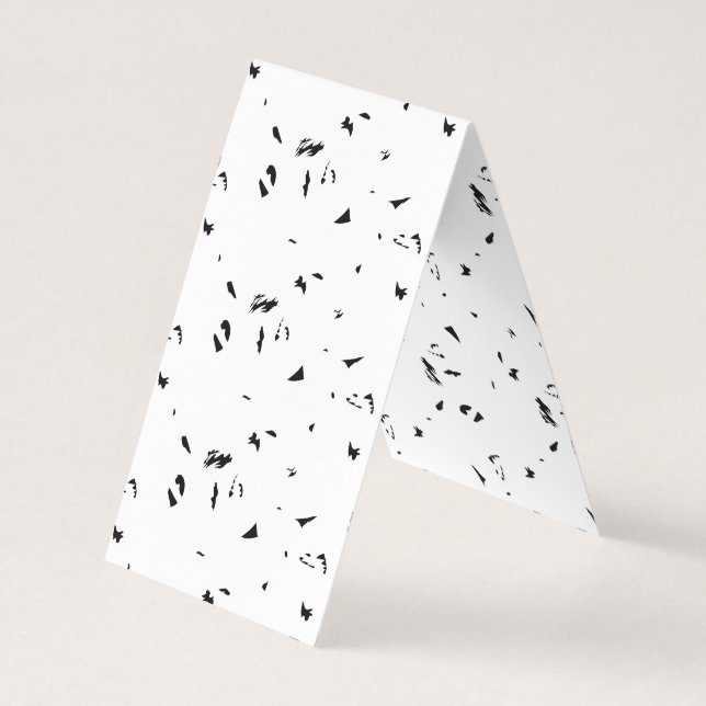 a black and white photo of a flock of birds business card (Back)