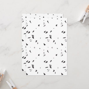 a black and white photo of a flock of birds invitation