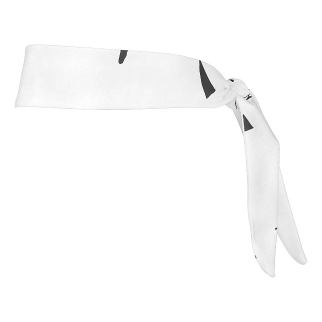 a black and white photo of a flock of birds tie headband (Rotate 90)