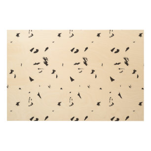 a black and white photo of a flock of birds wood wall art
