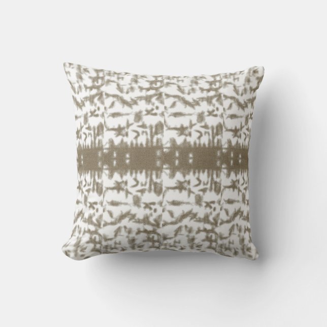 a black and white photo of a pattern throw pillow (Front)