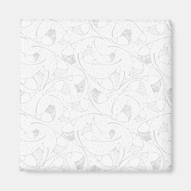 a black and white photo of a person holding a cell magnet (Front)