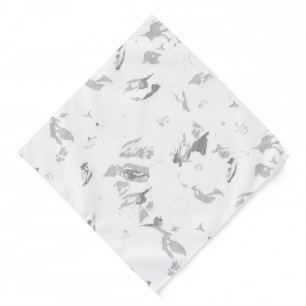 a black and white photo of a white background bandana