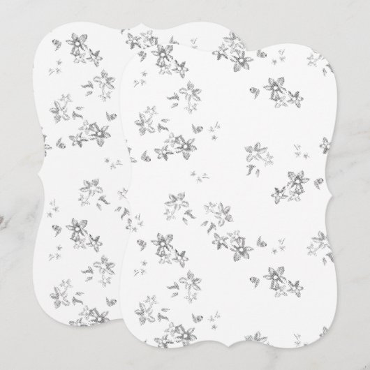 a black and white photo of snow flakes (Front/Back)