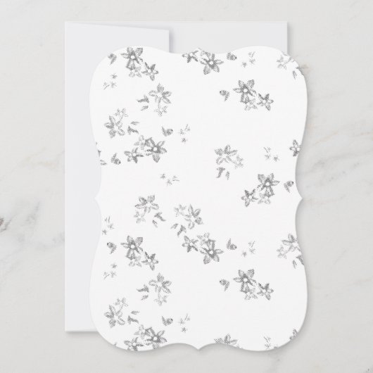 a black and white photo of snow flakes (Front)