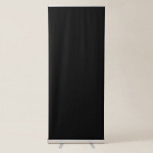 a black and white photo retractable banner