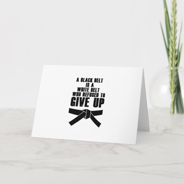 A Black Belt Is A White Belt Karate Tae Kwon Do Holiday Card (Front)