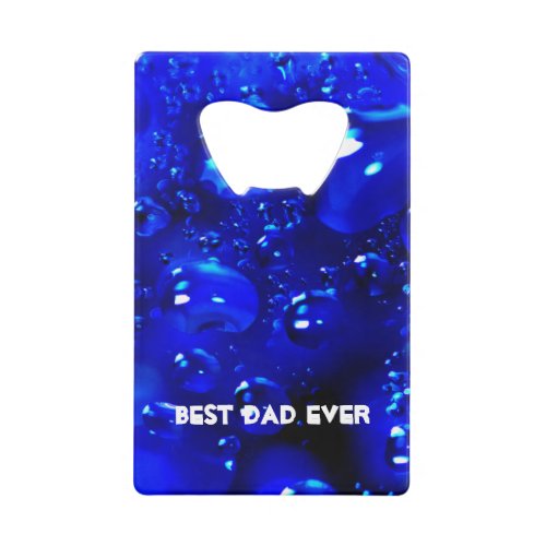 A Black  Blue Meteoric Galaxy of Water Credit Card Bottle Opener