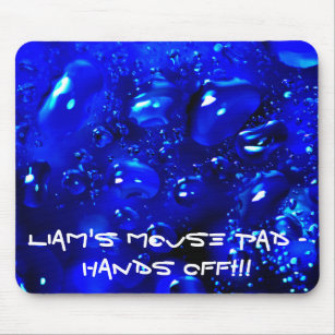 A Black & Blue Meteoric Galaxy of Water Mouse Pad