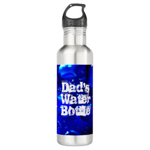 A Black & Blue Meteoric Galaxy of Water Stainless Steel Water Bottle