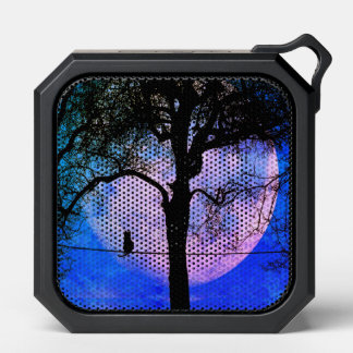 A Black Cat on a Wire Full Moon Bluetooth Speaker
