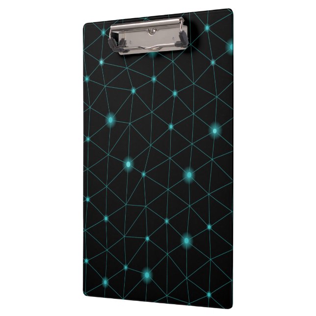 A black clipboard featuring a sleek design  (Left)