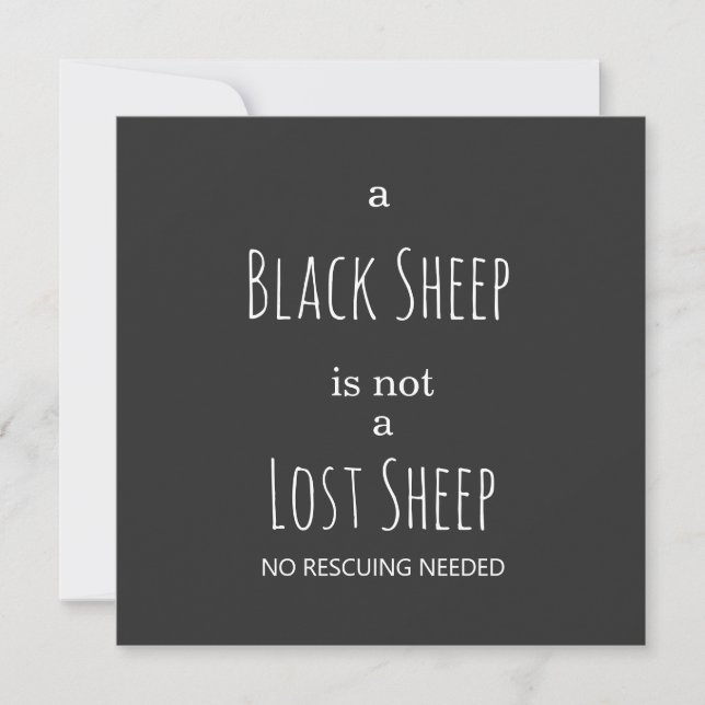 A Black Sheep is Not a Lost Sheep Fun Personalized (Front)