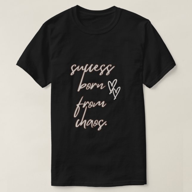 a black T shirt (Design Front)