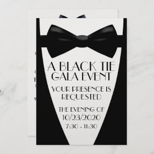 A Black Tie Gala Event Invitation