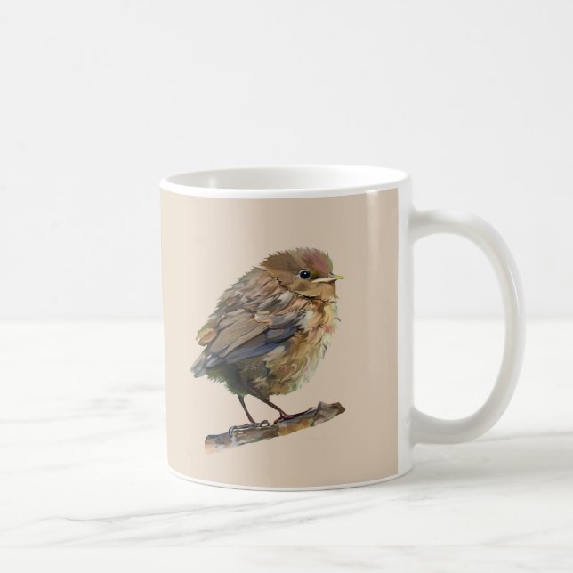 A blackbird fledgling  coffee mug (Right)
