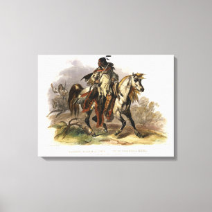 A Blackfoot Indian on Horseback, plate 19 from Vol Canvas Print