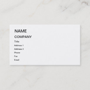 A blank business card for you to customize